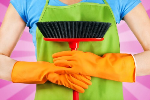 Safety-focused carpet cleaning inspection before treatment begins