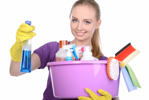 Stain removal treatment during carpet cleaning in Heston
